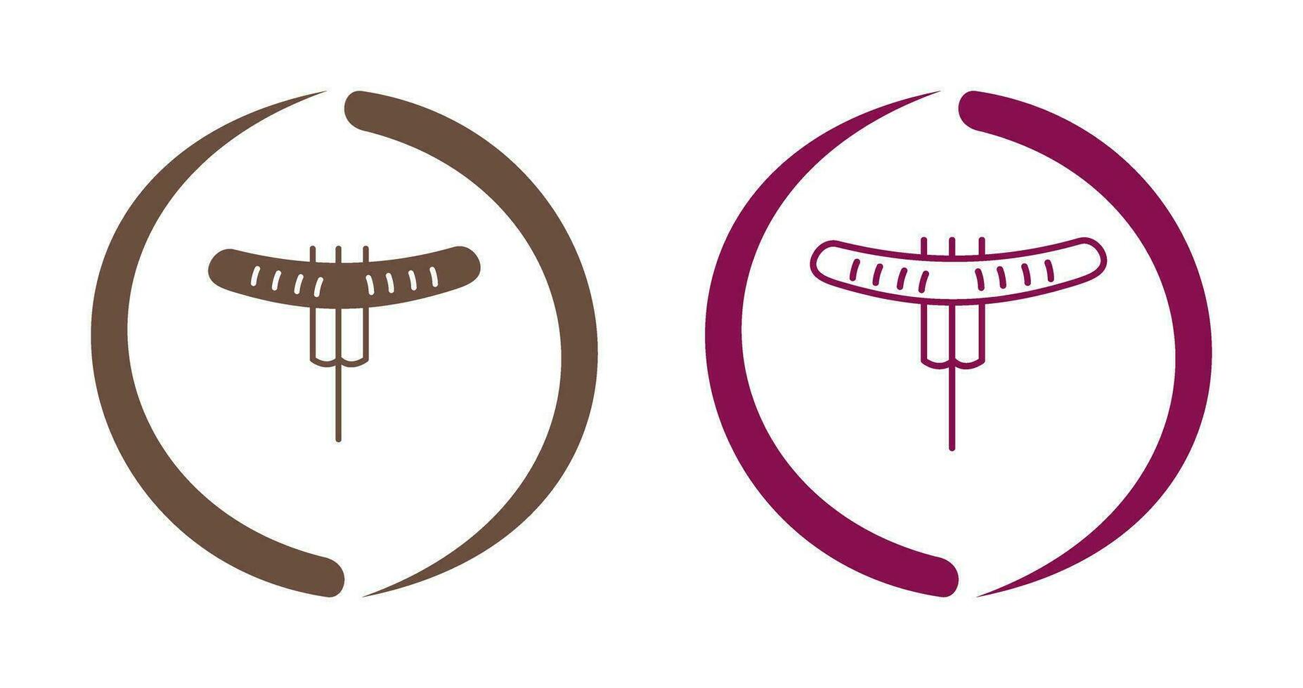 Sausage on Fork Vector Icon