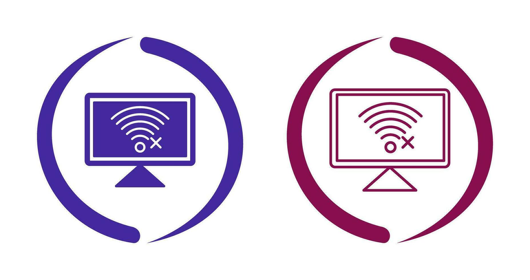 Disconnected Network Vector Icon