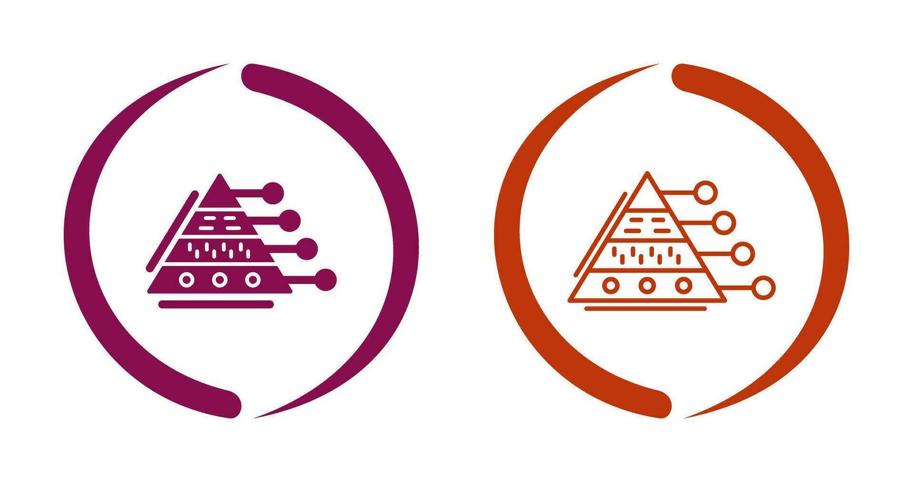 Pyramid Graph Vector Icon