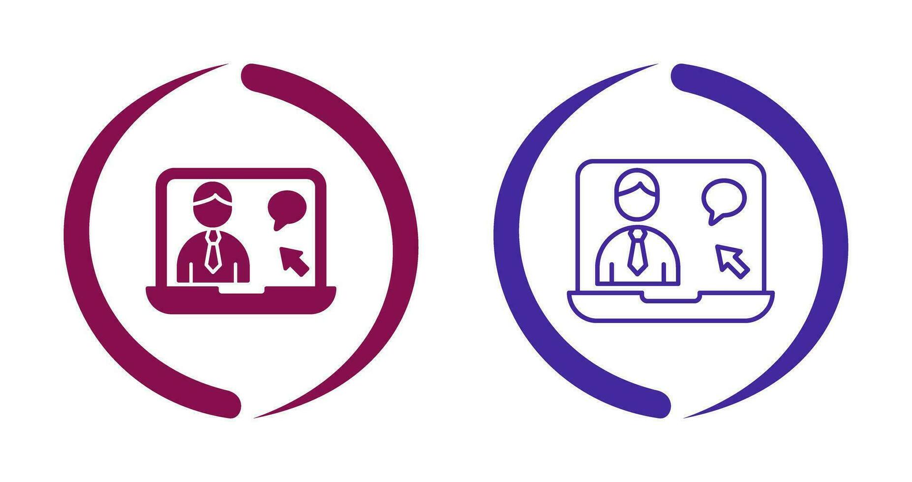 Online Interview Vector Icon
