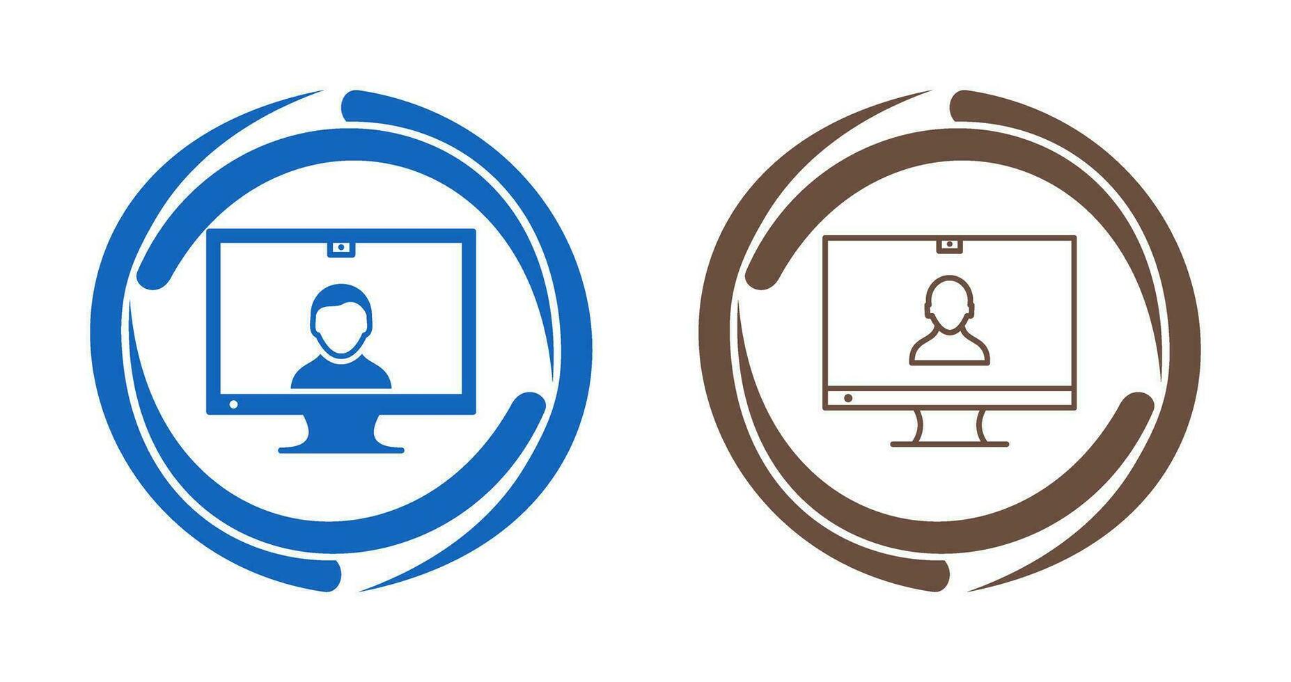 Unique Video Communication Vector Icon