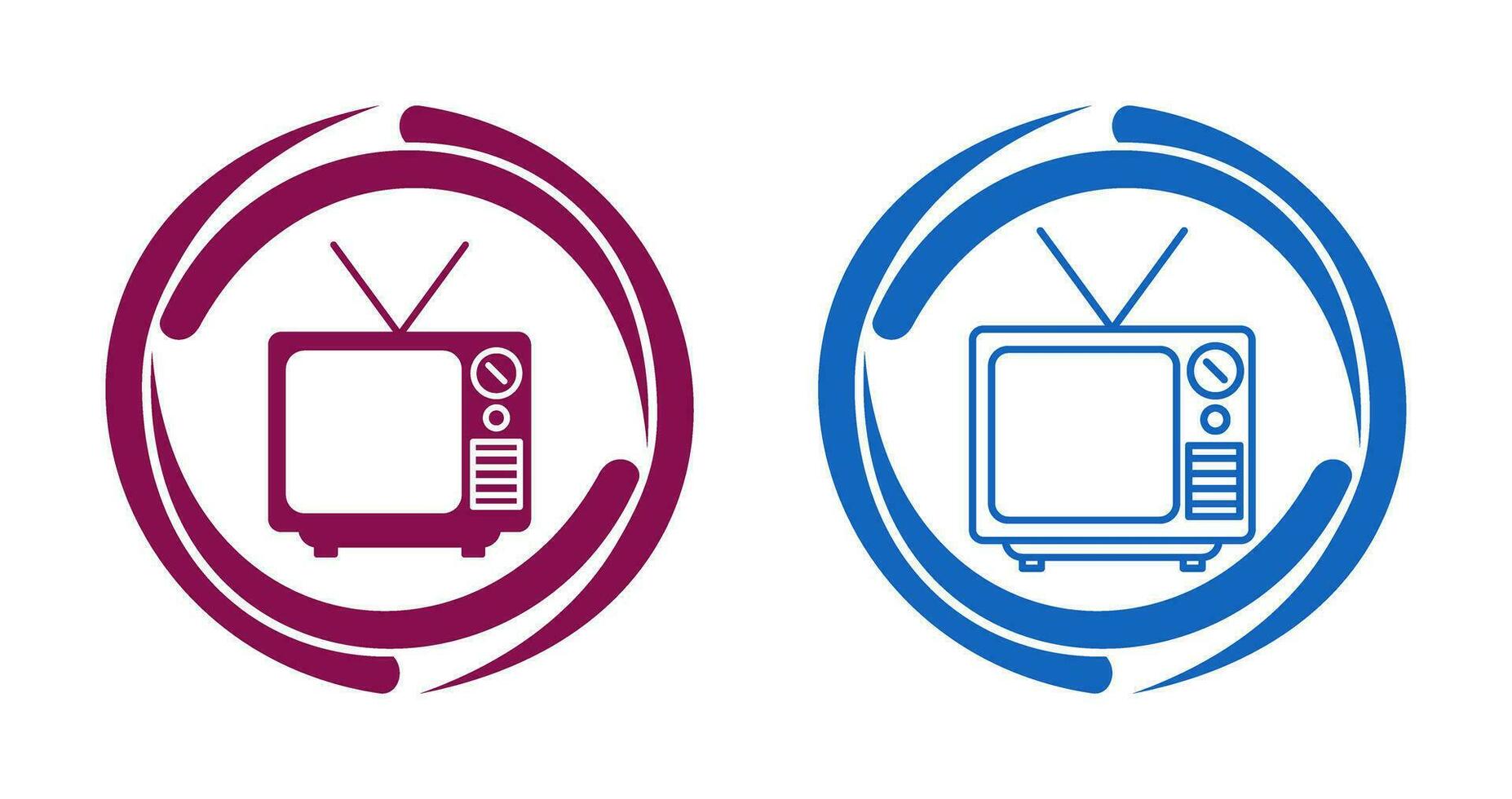 icono de vector de transmisión de televisión