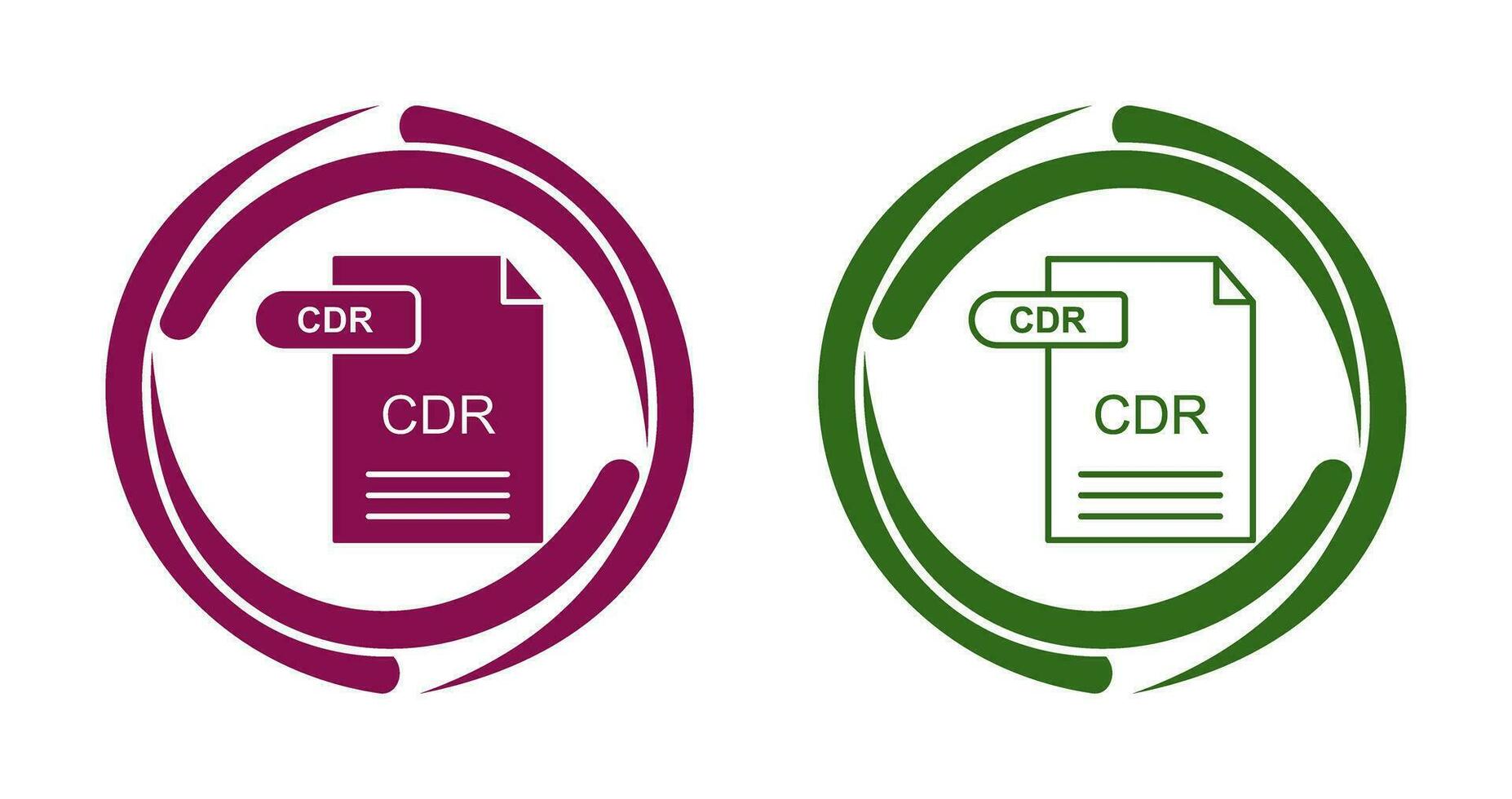 icono de vector de cdr