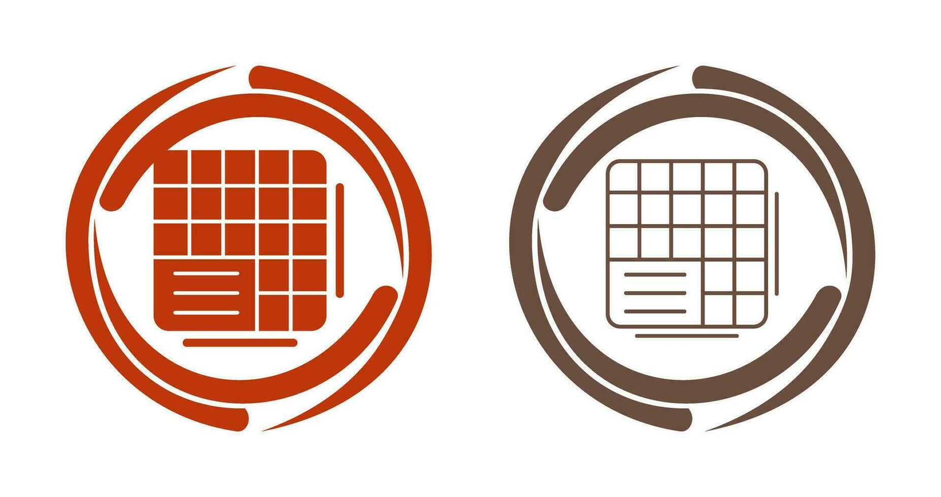 Table Data Vector Icon