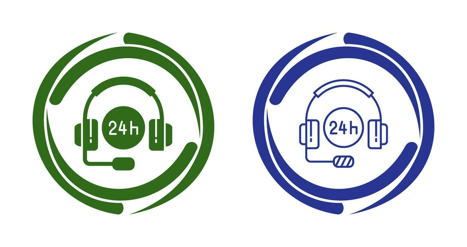 24 Hours Support Vector Icon