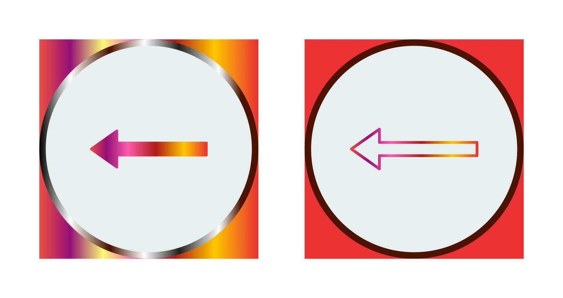 Unique Left Arrow Vector Icon