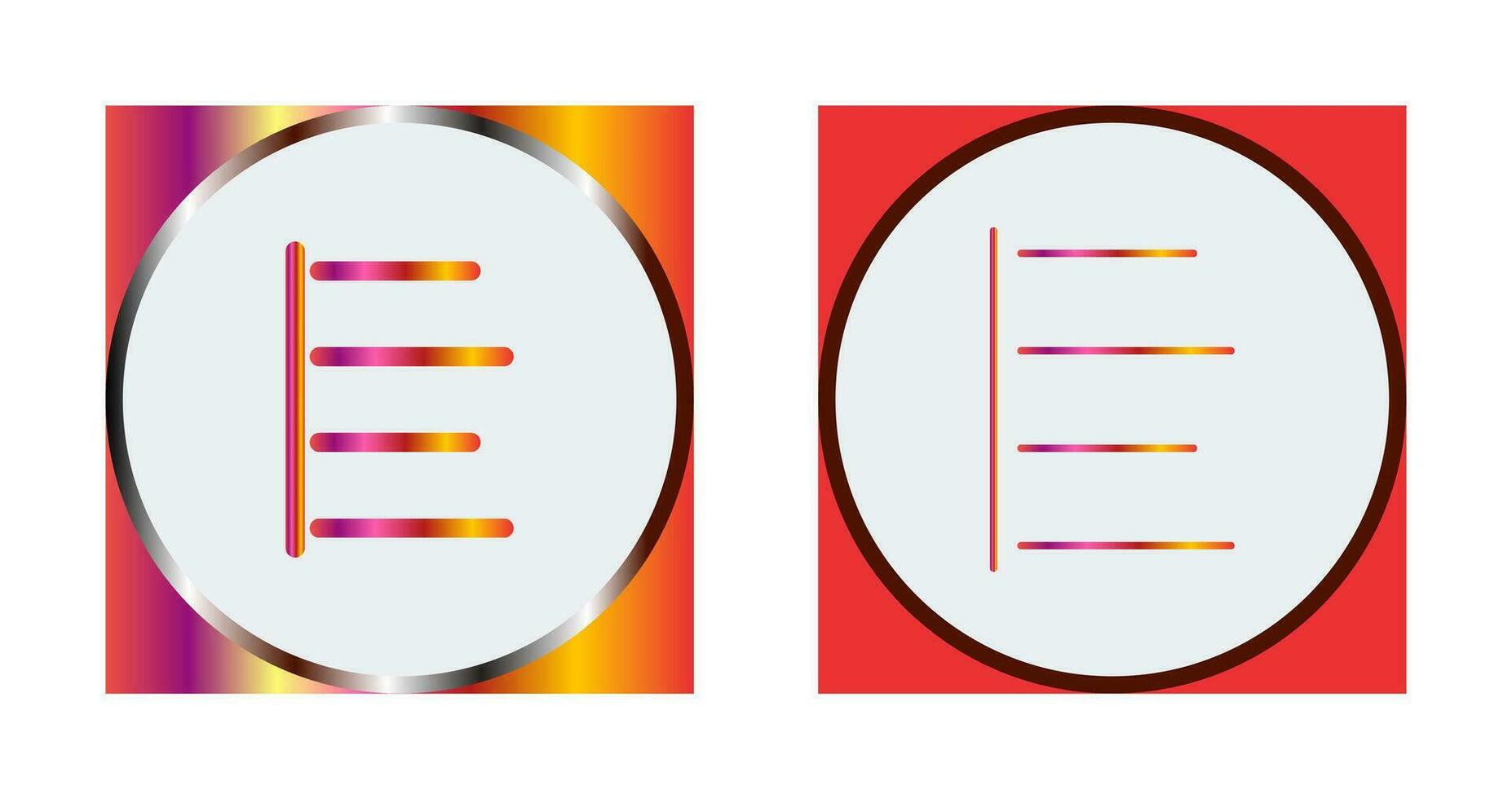 Unique Left Align Vector Icon
