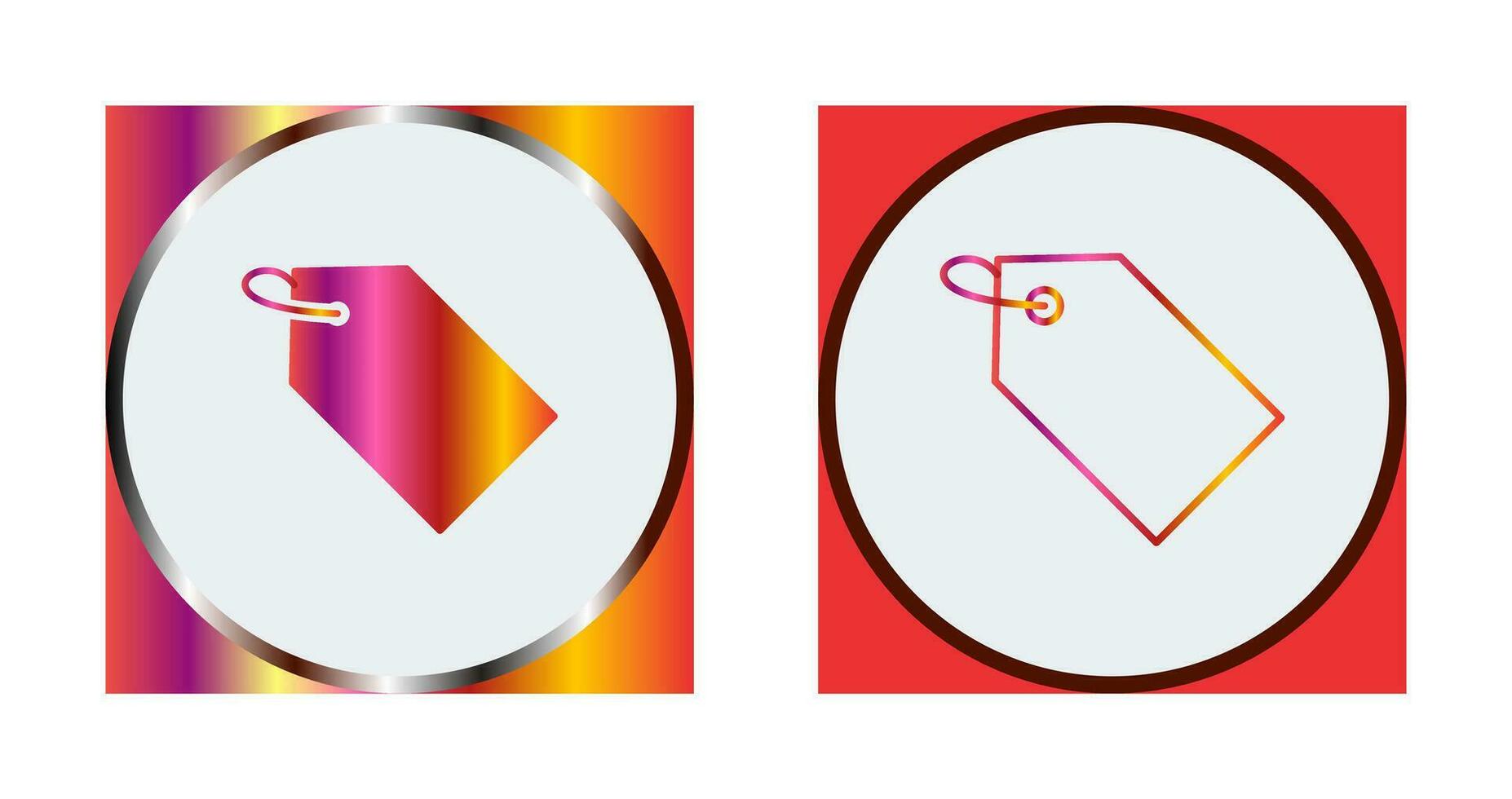 Unique Tag Vector Icon