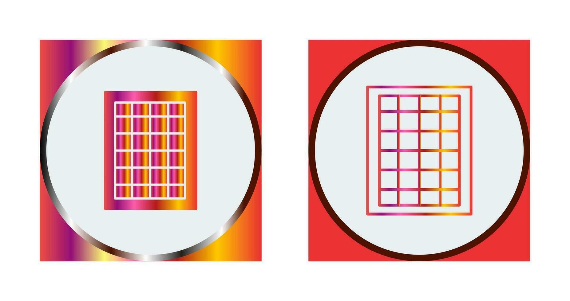 Table of Rates Vector Icon