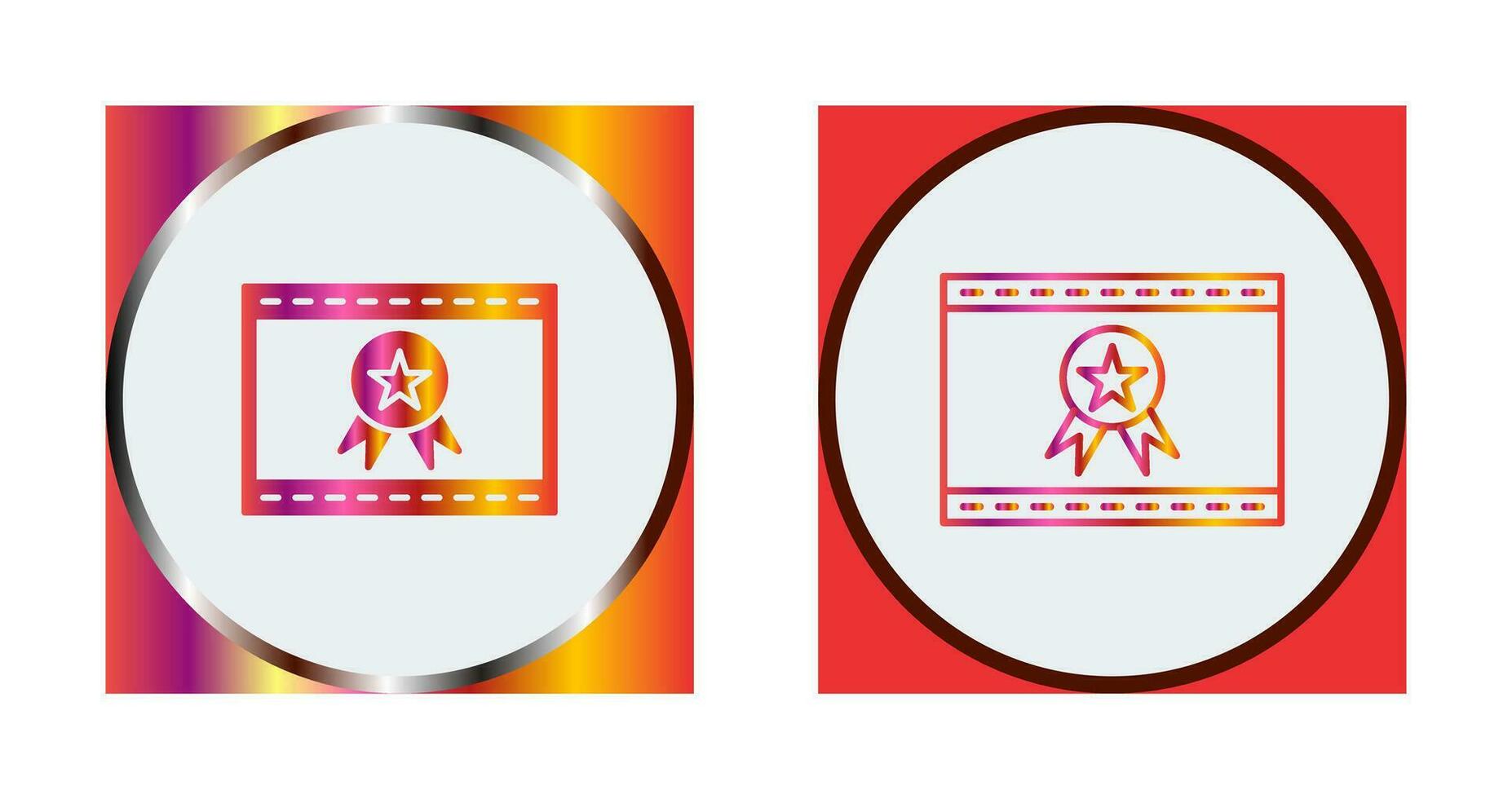 Unique Web Award Vector Icon