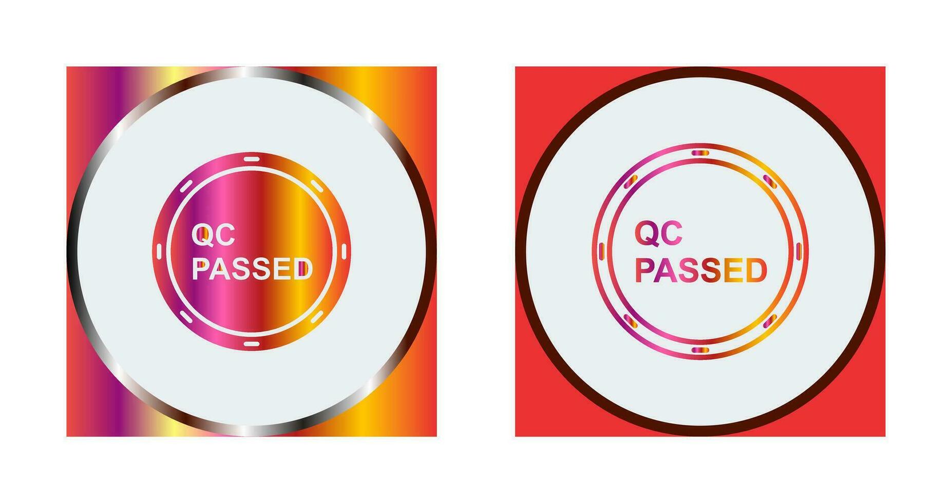Unique QC Passed Vector Icon