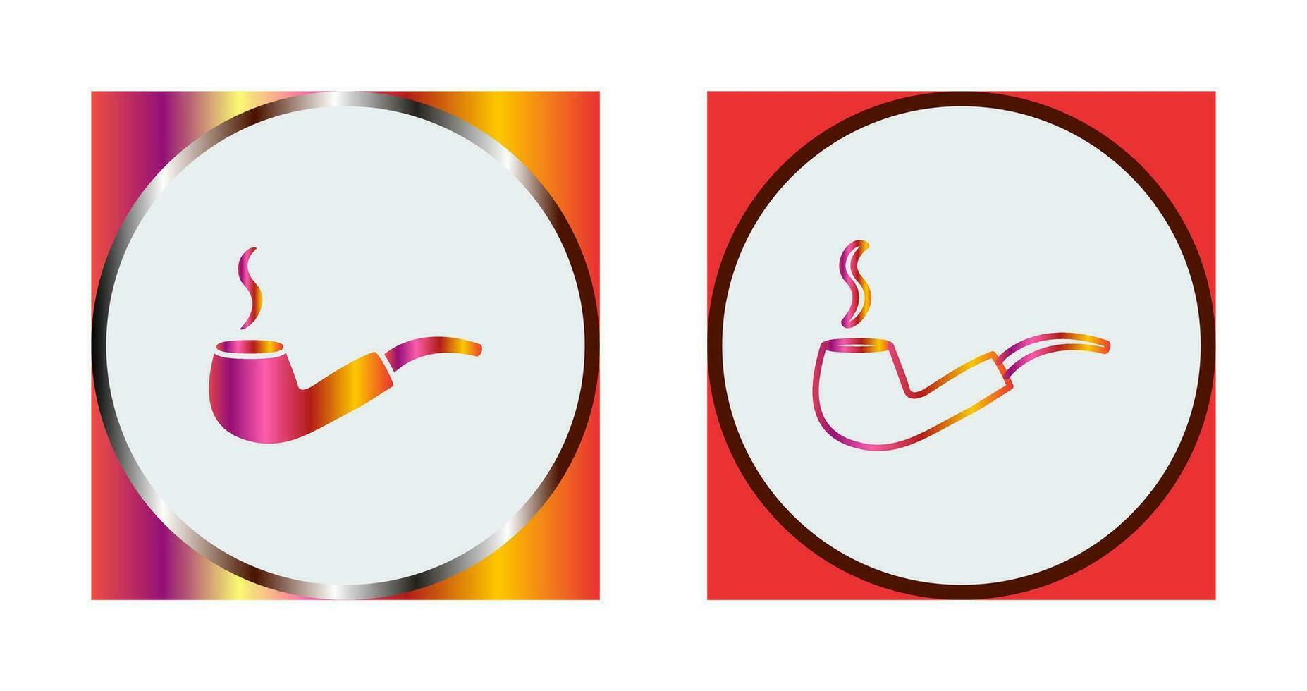 Unique Lit Smoking Pipe Vector Icon