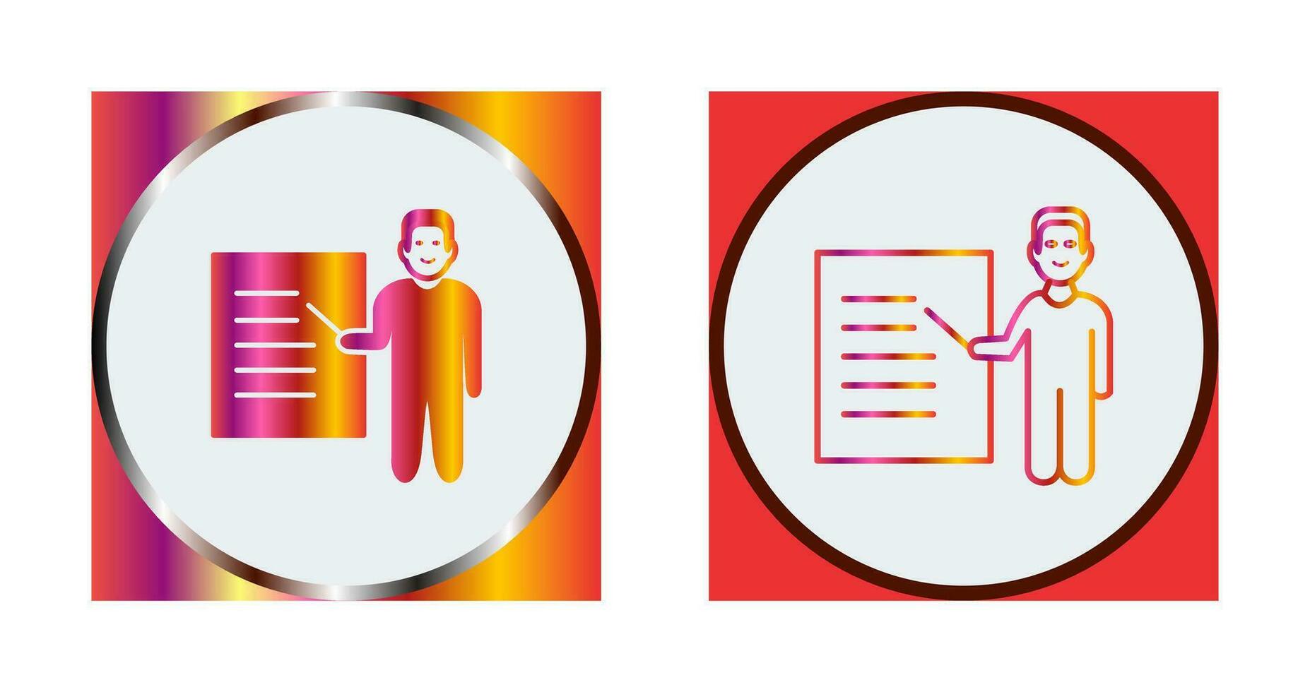 Unique Male Presenter Vector Icon