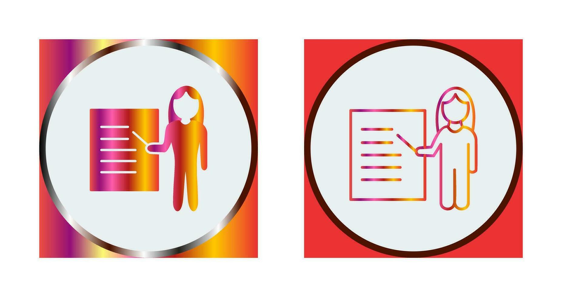 Unique Female Presenter Vector Icon