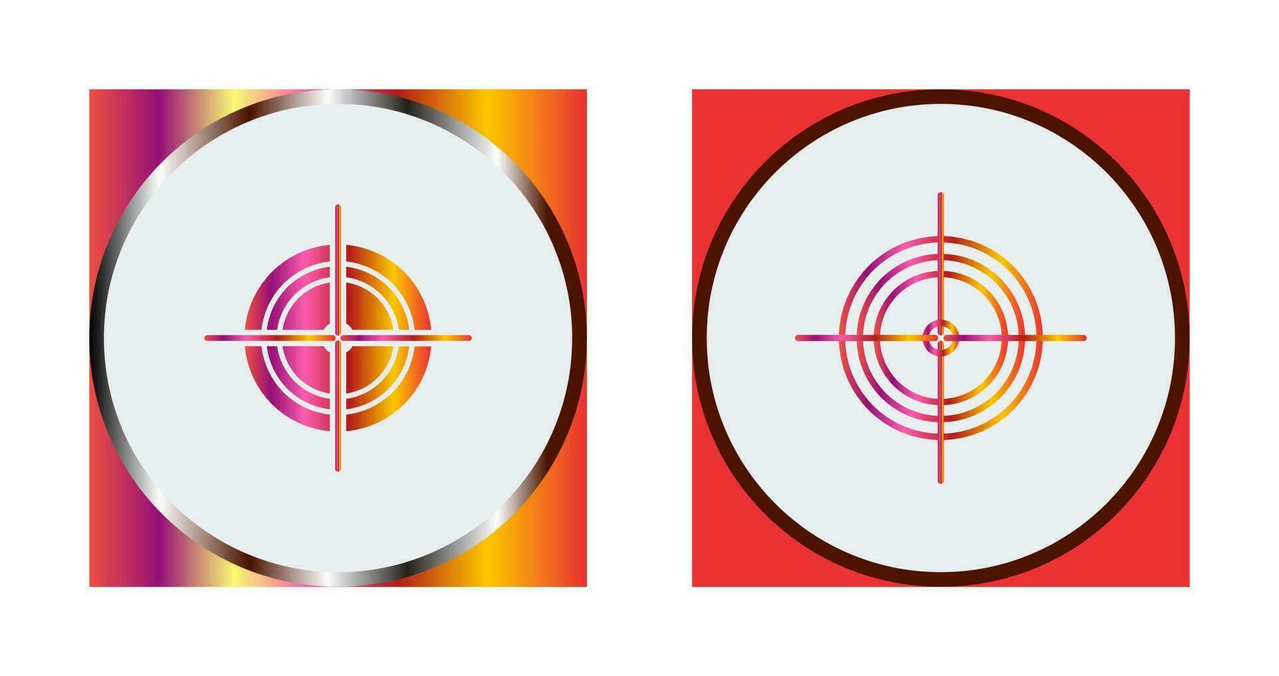 Unique Target Vector Icon