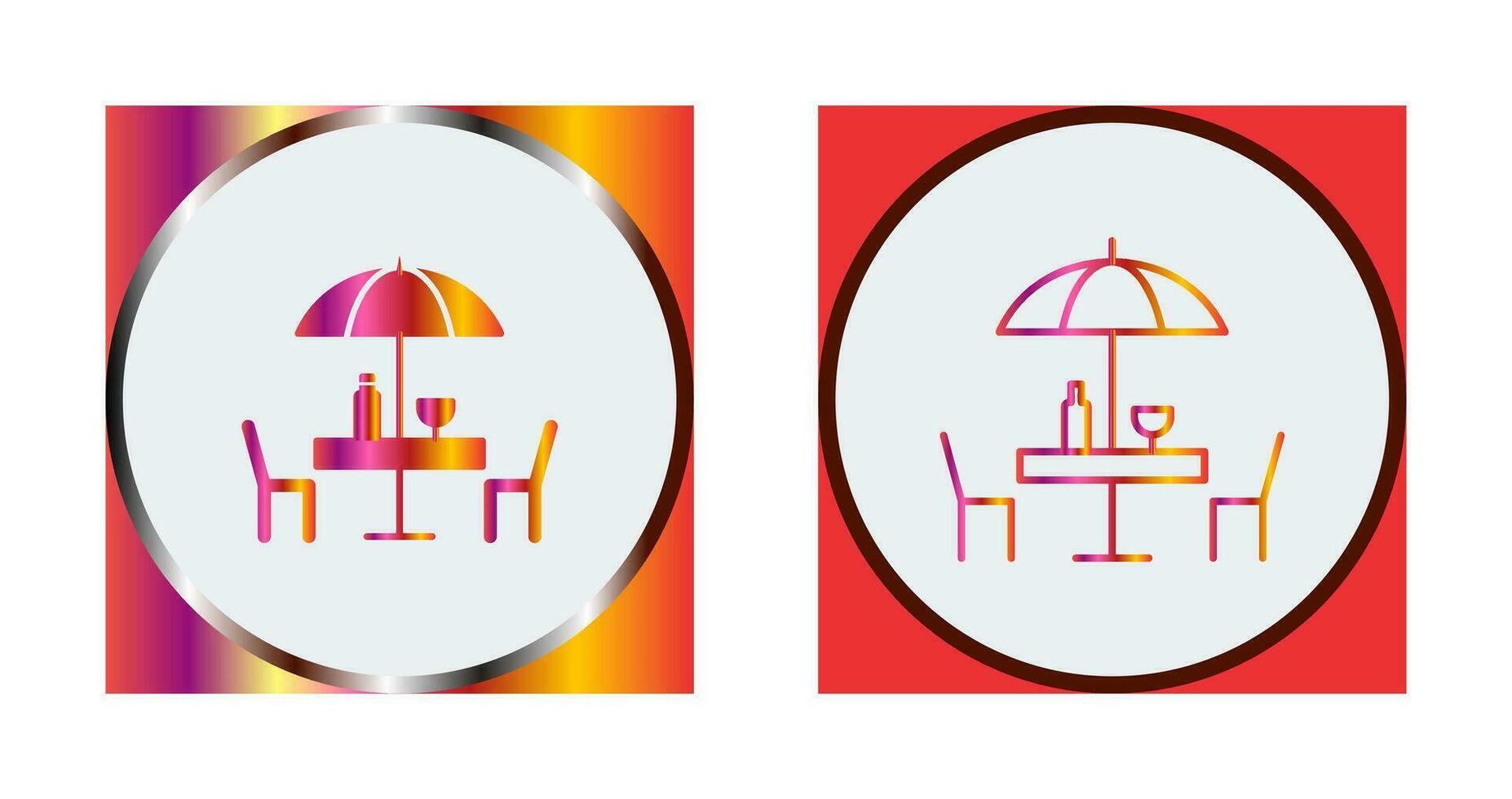 Unique Cafe Table Vector Icon