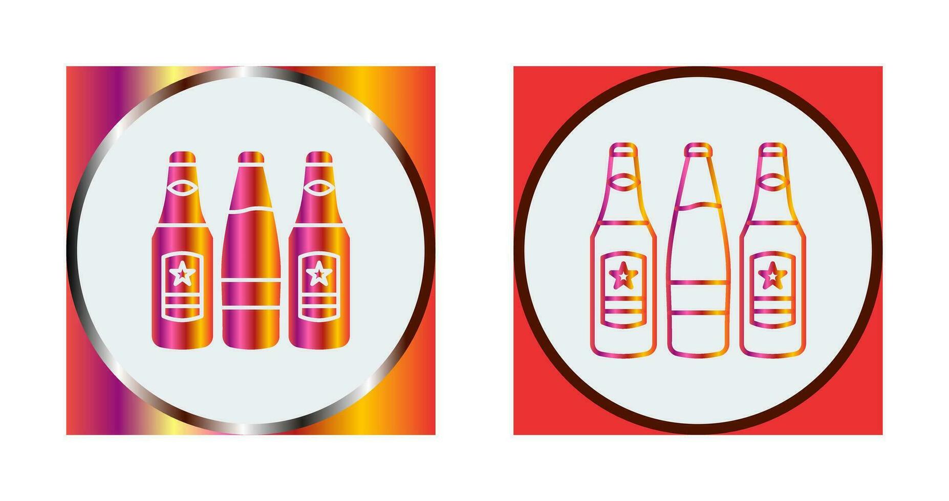 Beer Bottles Vector Icon
