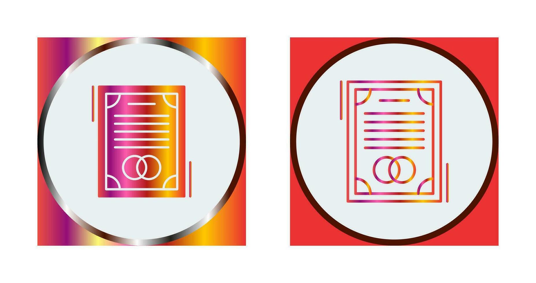 Wedding Contract Vector Icon