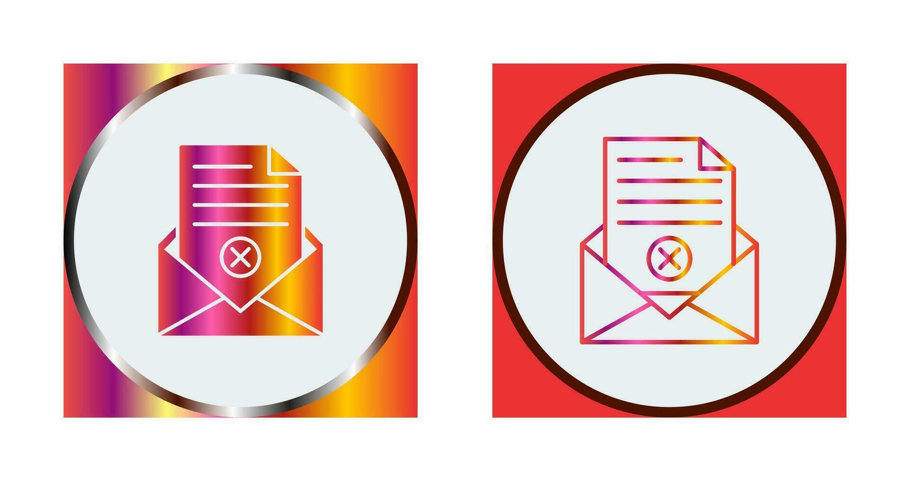 Rejection Of A Letter Vector Icon