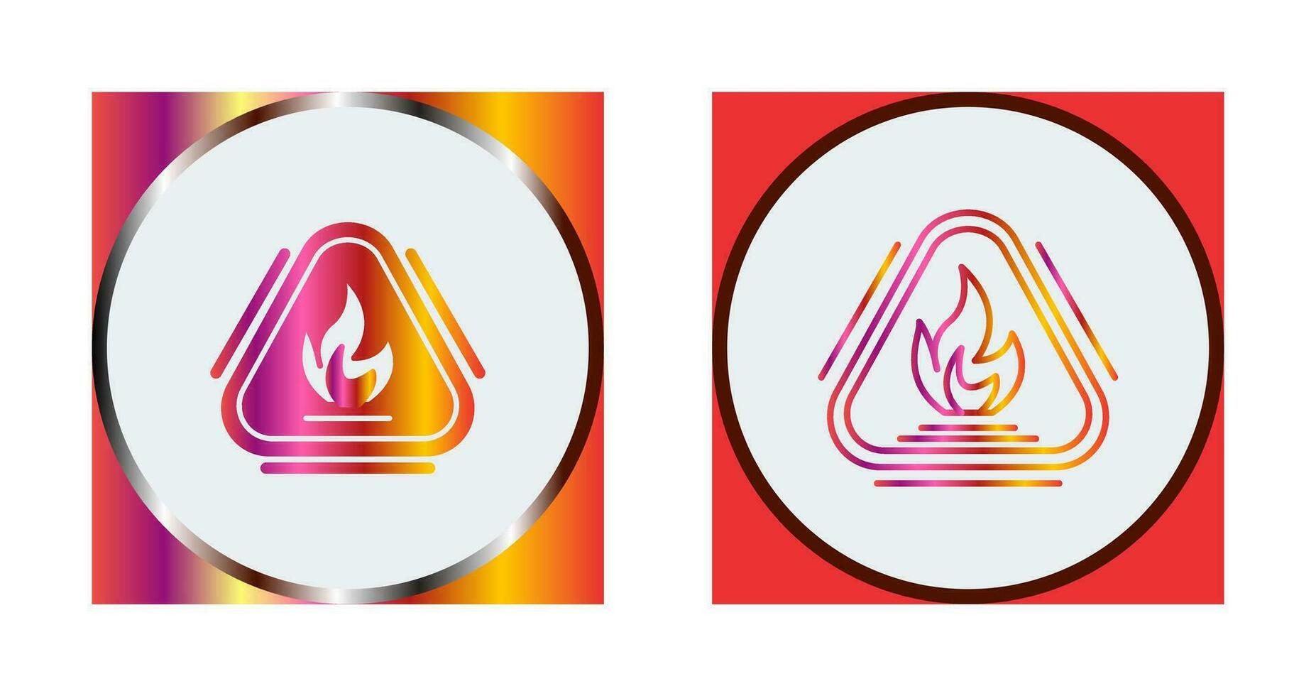 Caution Fire Vector Icon