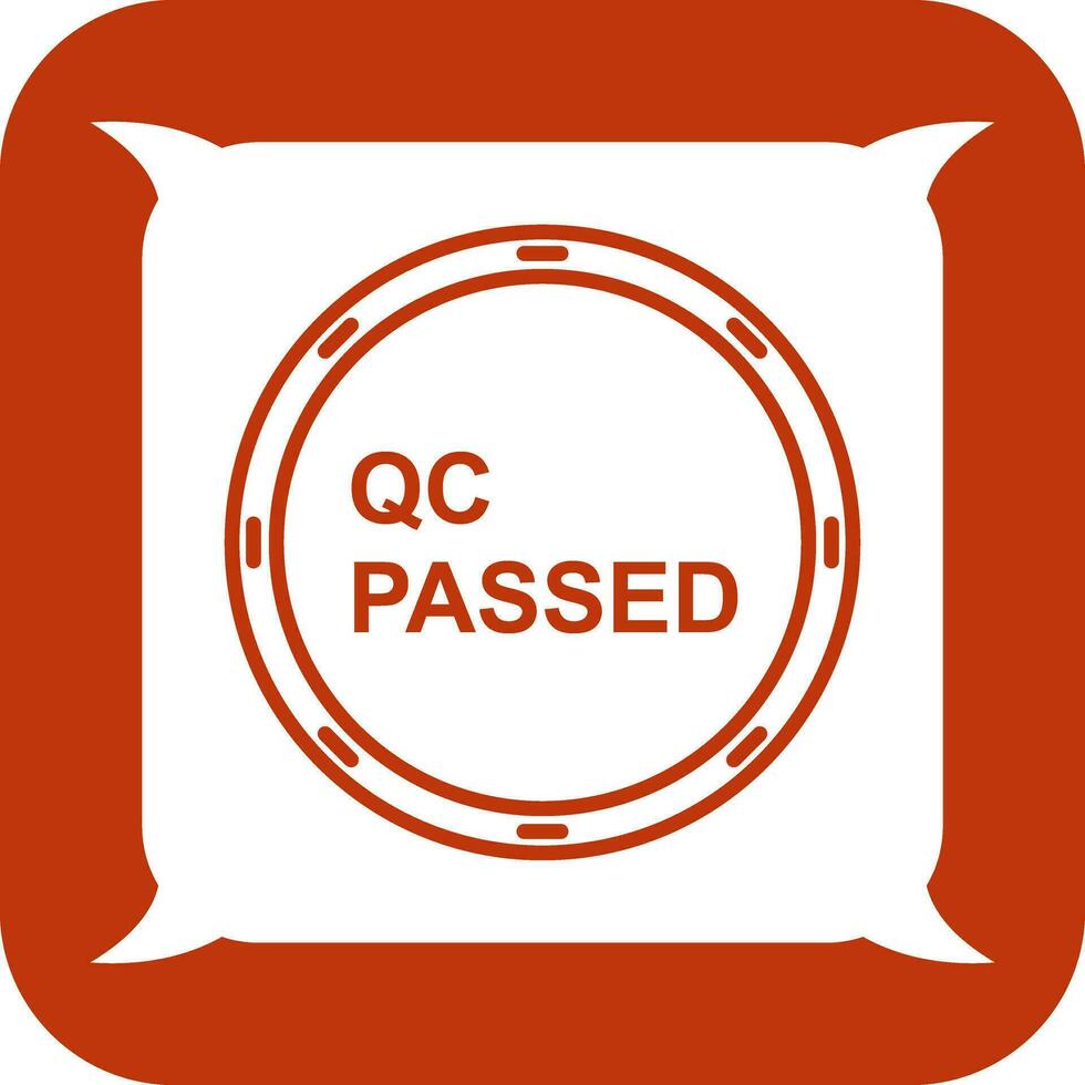 Unique QC Passed Vector Icon
