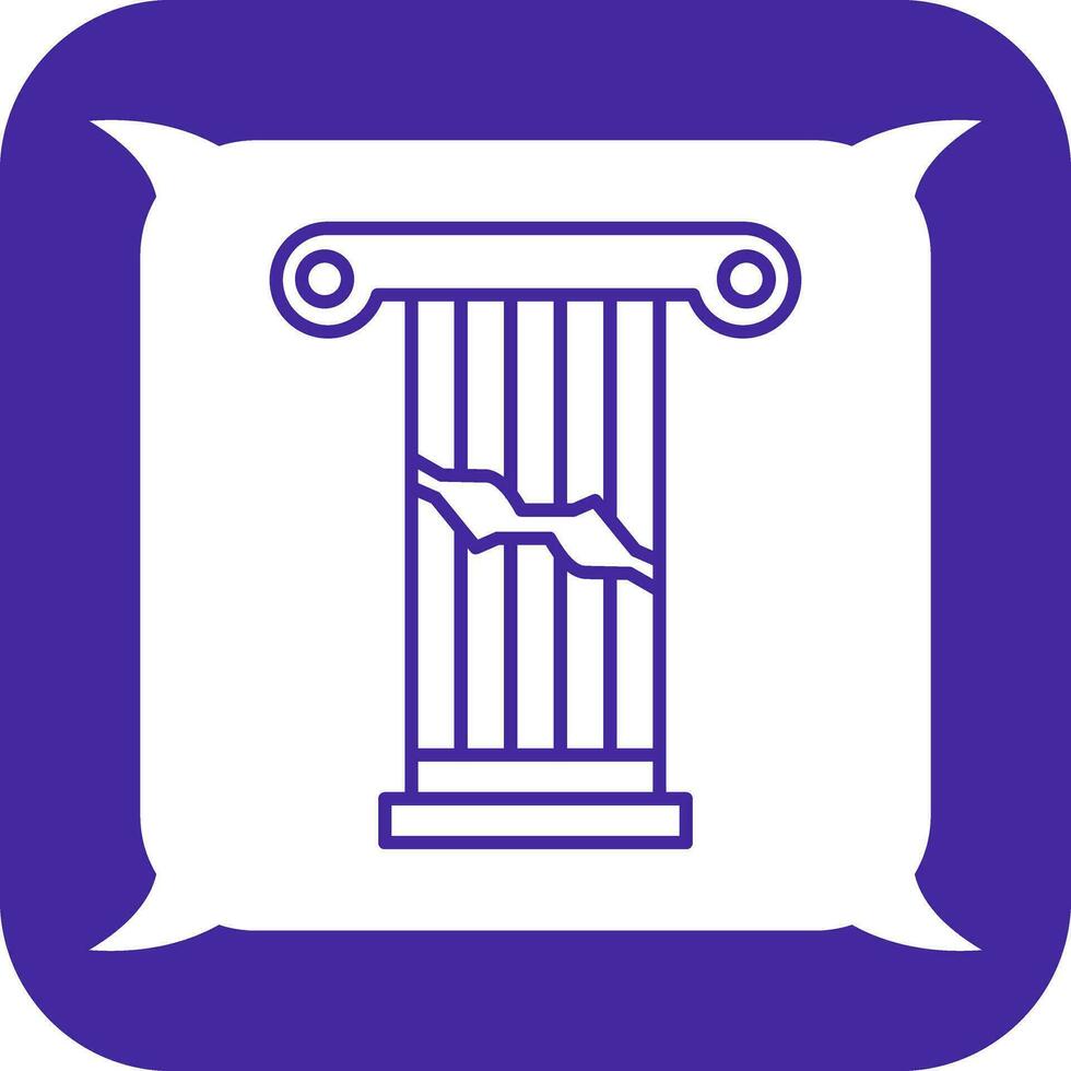 Broken Pillar Vector Icon