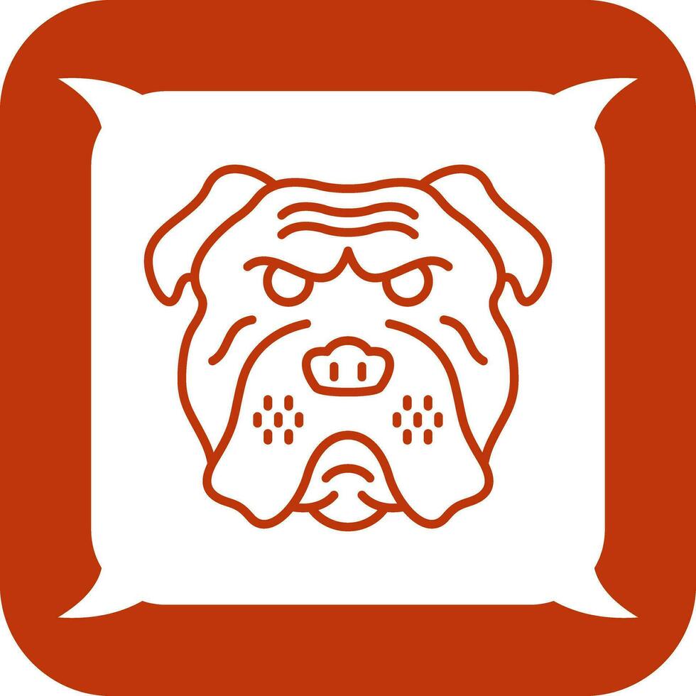 icono de vector de bulldog