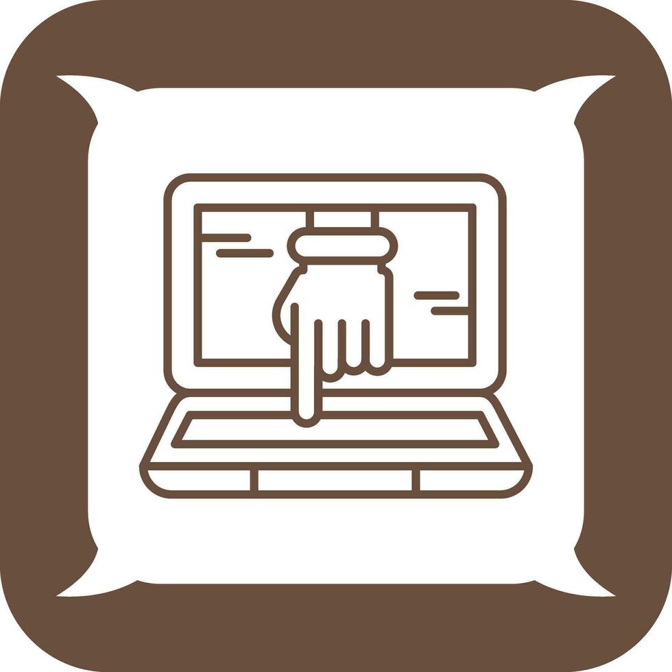 Computer Hacking Vector Icon