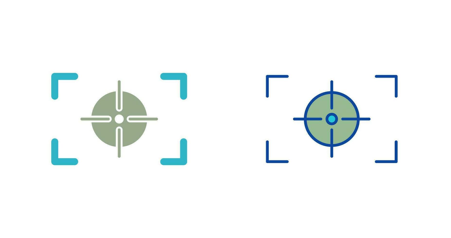 Unique Focus Horizontal Vector Icon