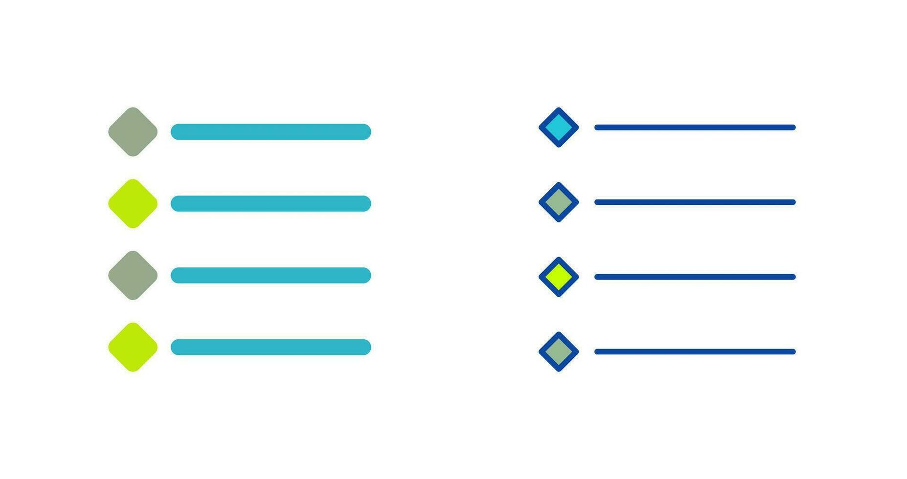 Unique Bulleted list Vector Icon