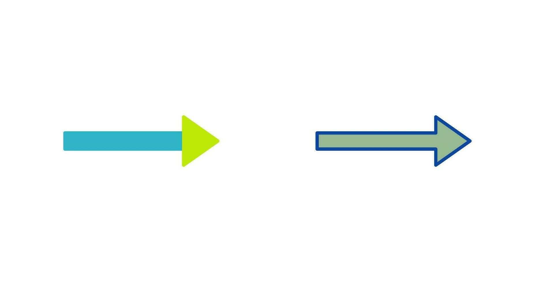 Unique Right Arrow Vector Icon
