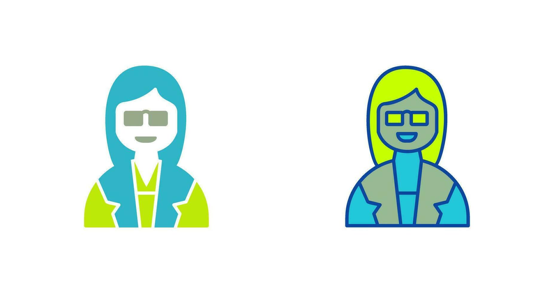 Unique Female Professor Vector Icon