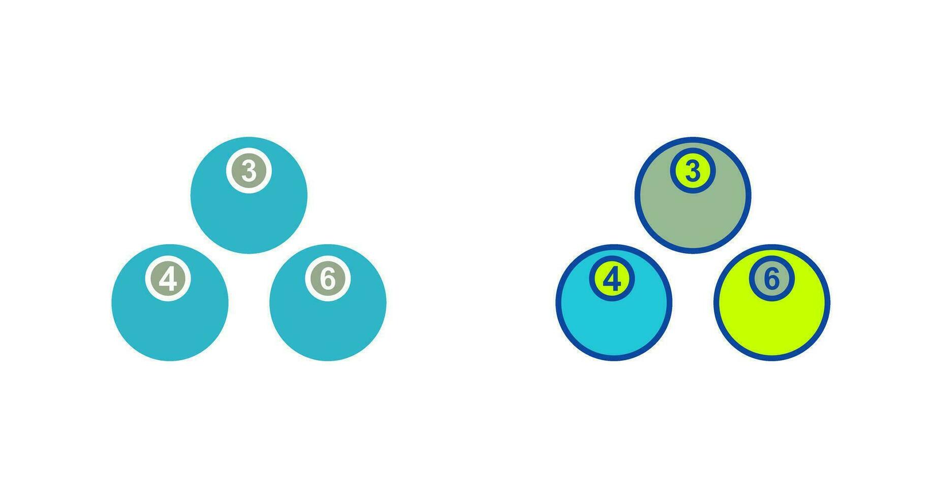 Unique Snooker Balls Vector Icon