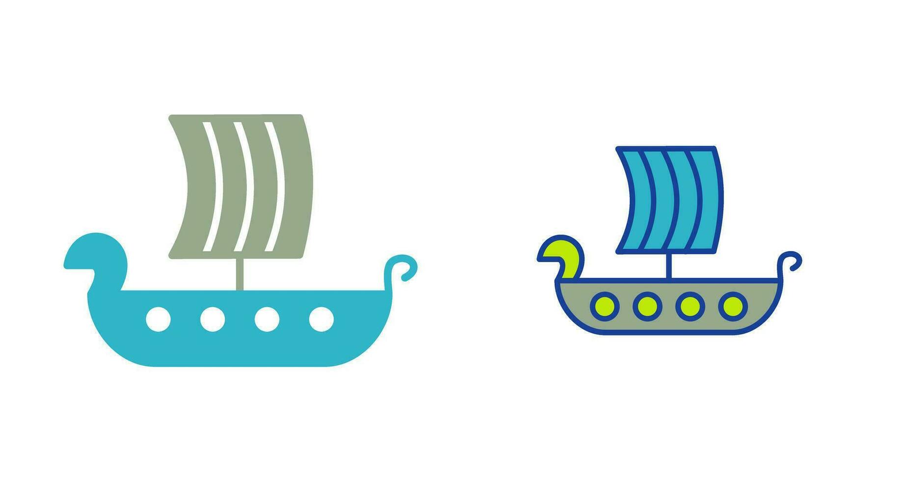 Viking Ship Vector Icon