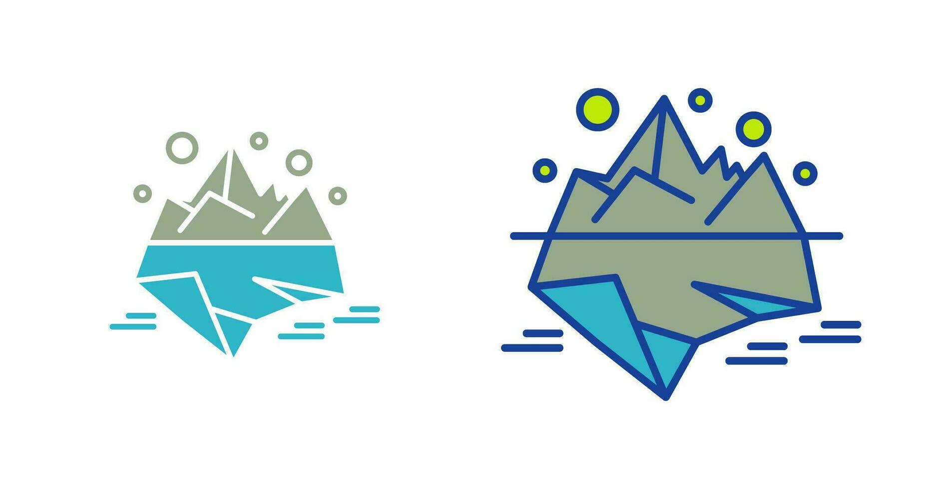 icono de vector de iceberg