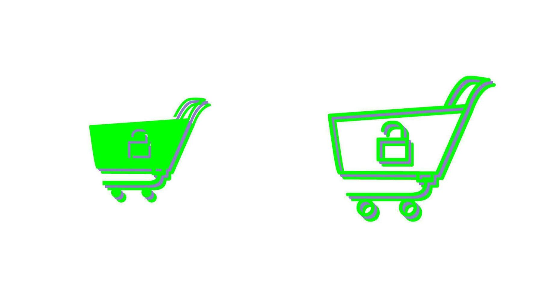 Unique Unlock Cart Vector Icon