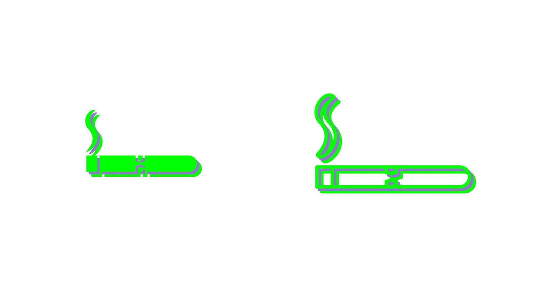 Unique Lit Cigar Vector Icon