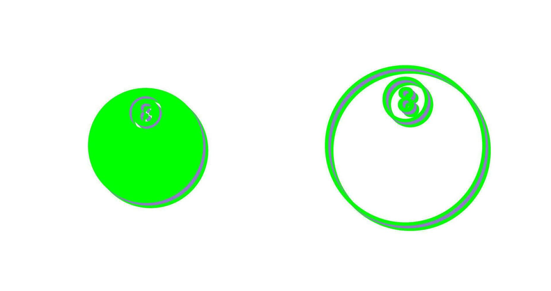 Unique Eight Ball Vector Icon