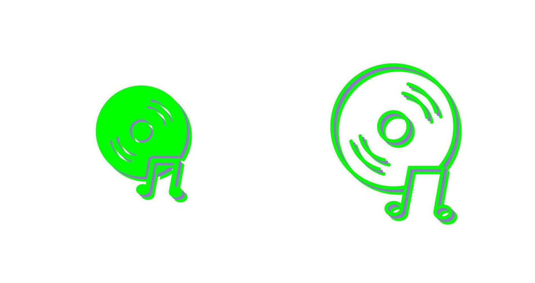 Unique Music CD Vector Icon