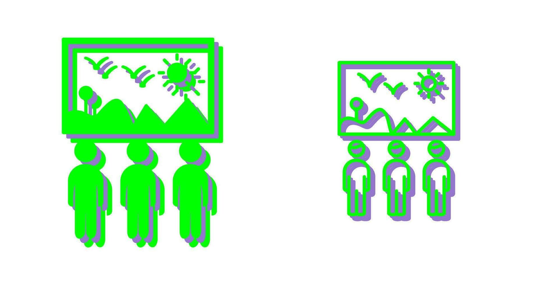Viewing Painting Vector Icon