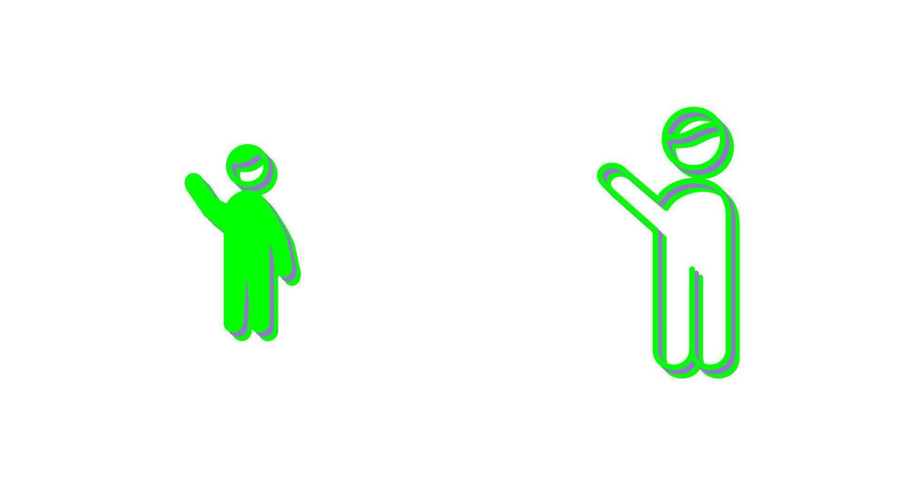 Waving to people Vector Icon