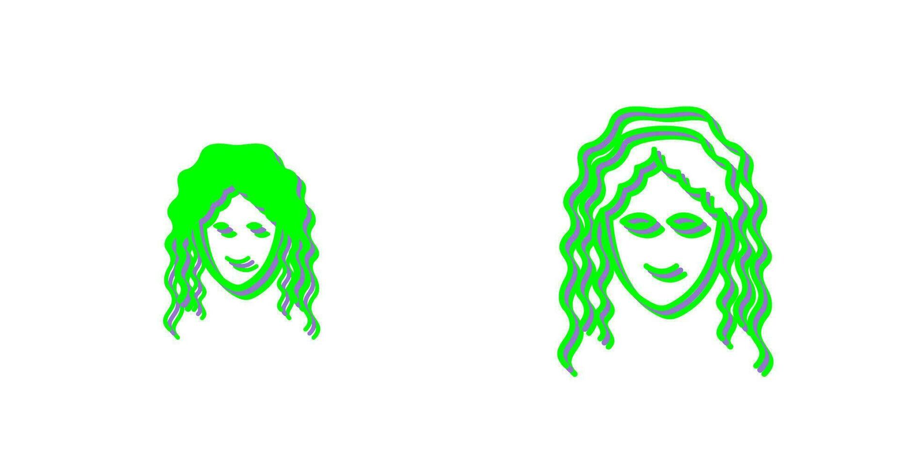 Hair Curly Vector Icon