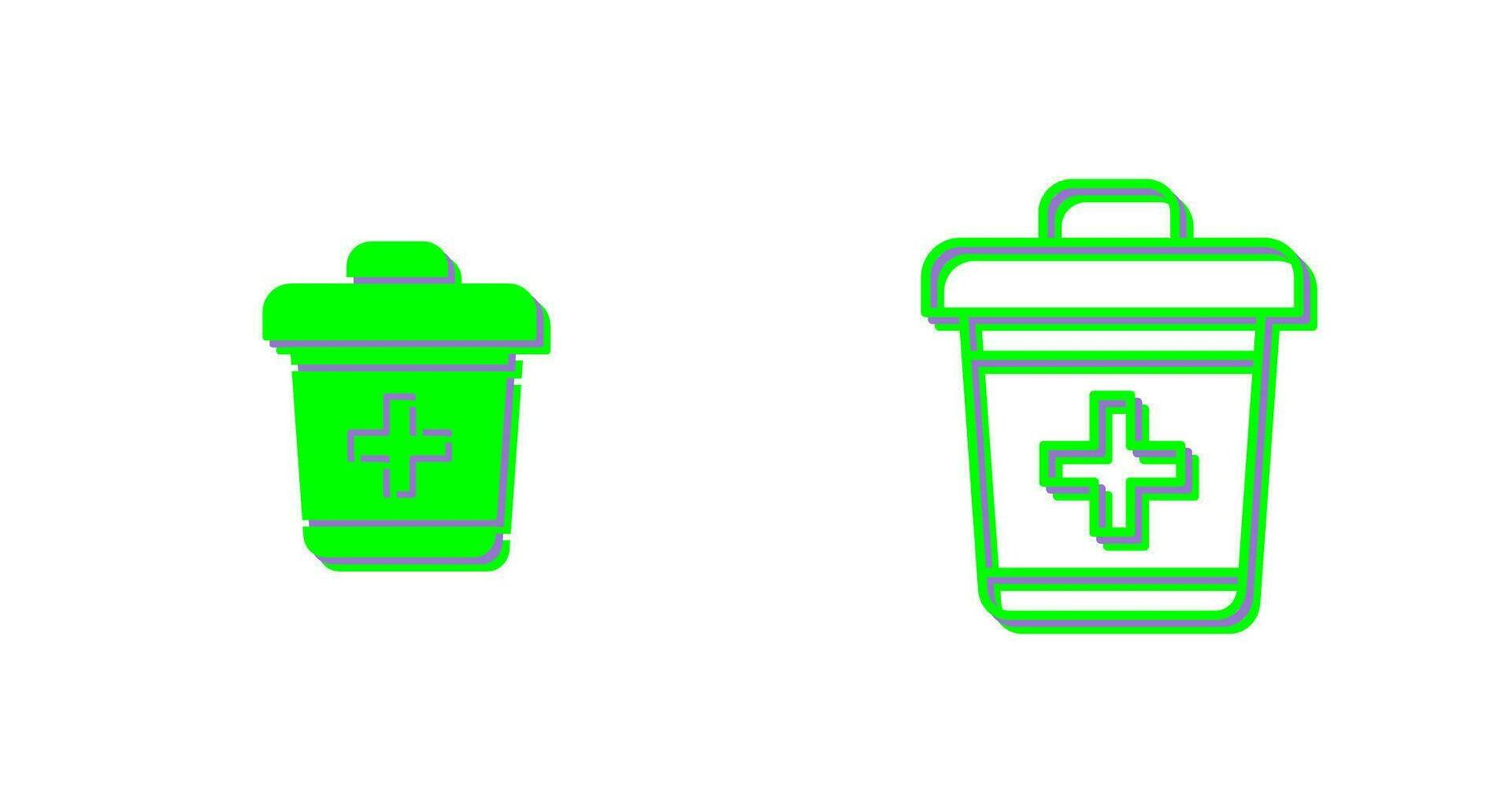 icono de vector de cubo de basura