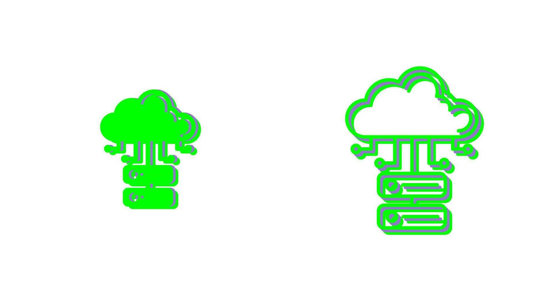 Cloud Database Vector Icon