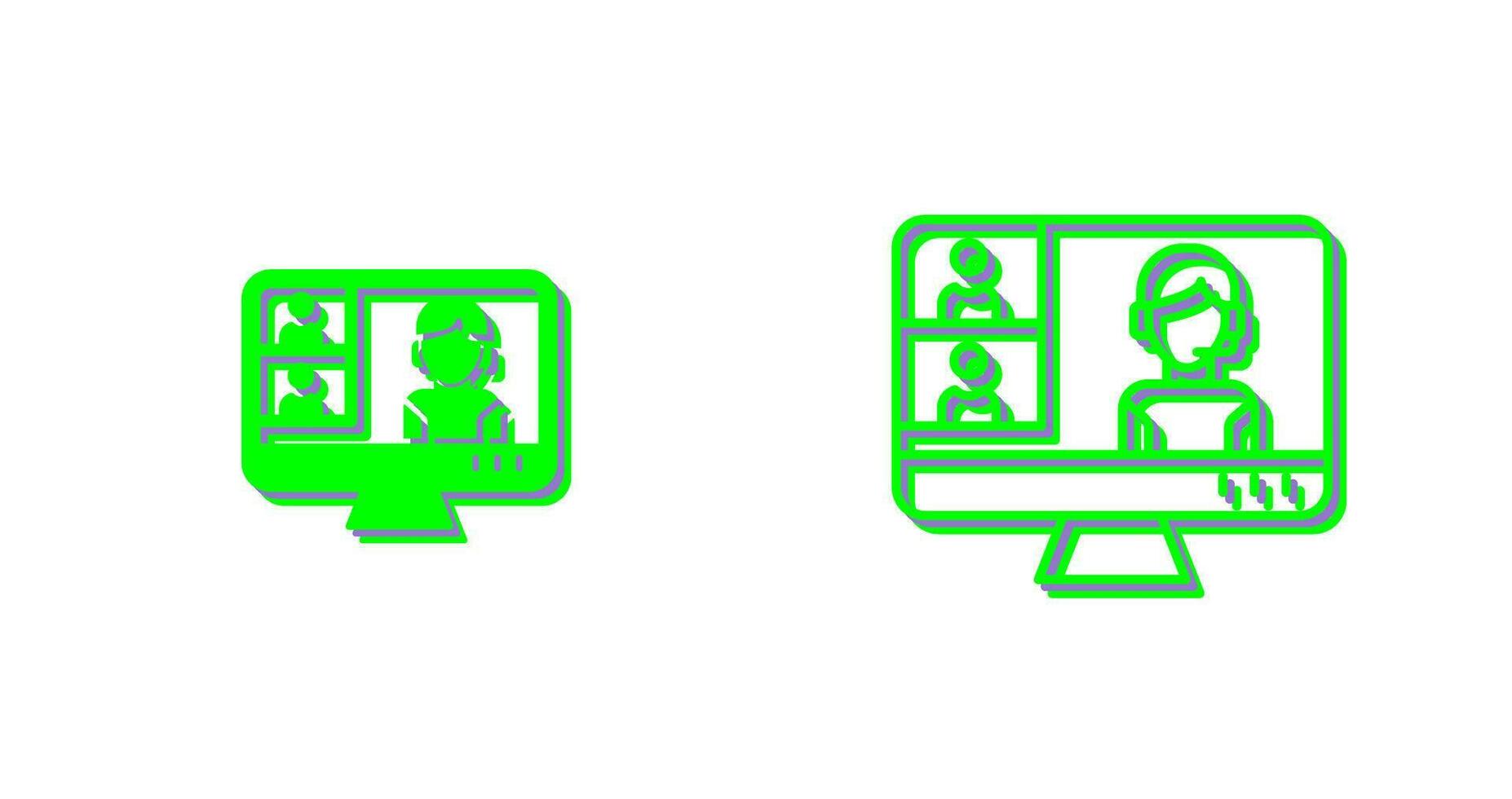 Conference video Call Vector Icon