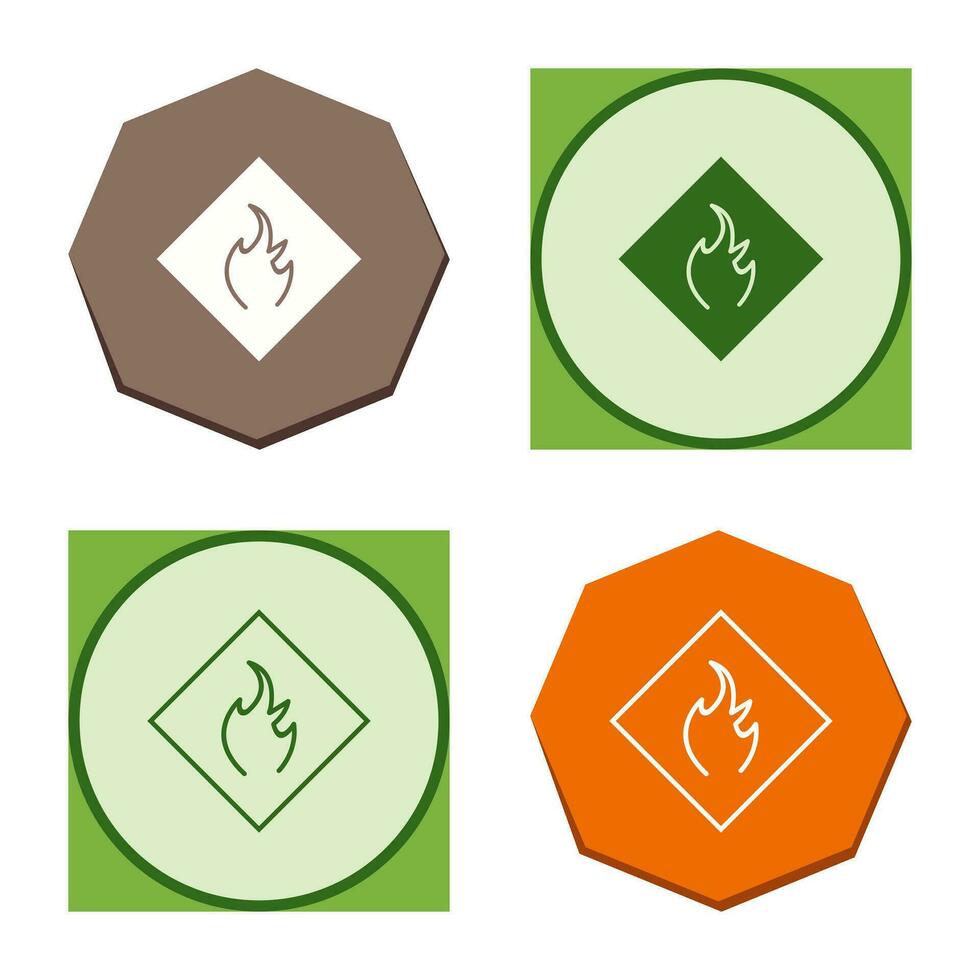 Danger of Flame Vector Icon