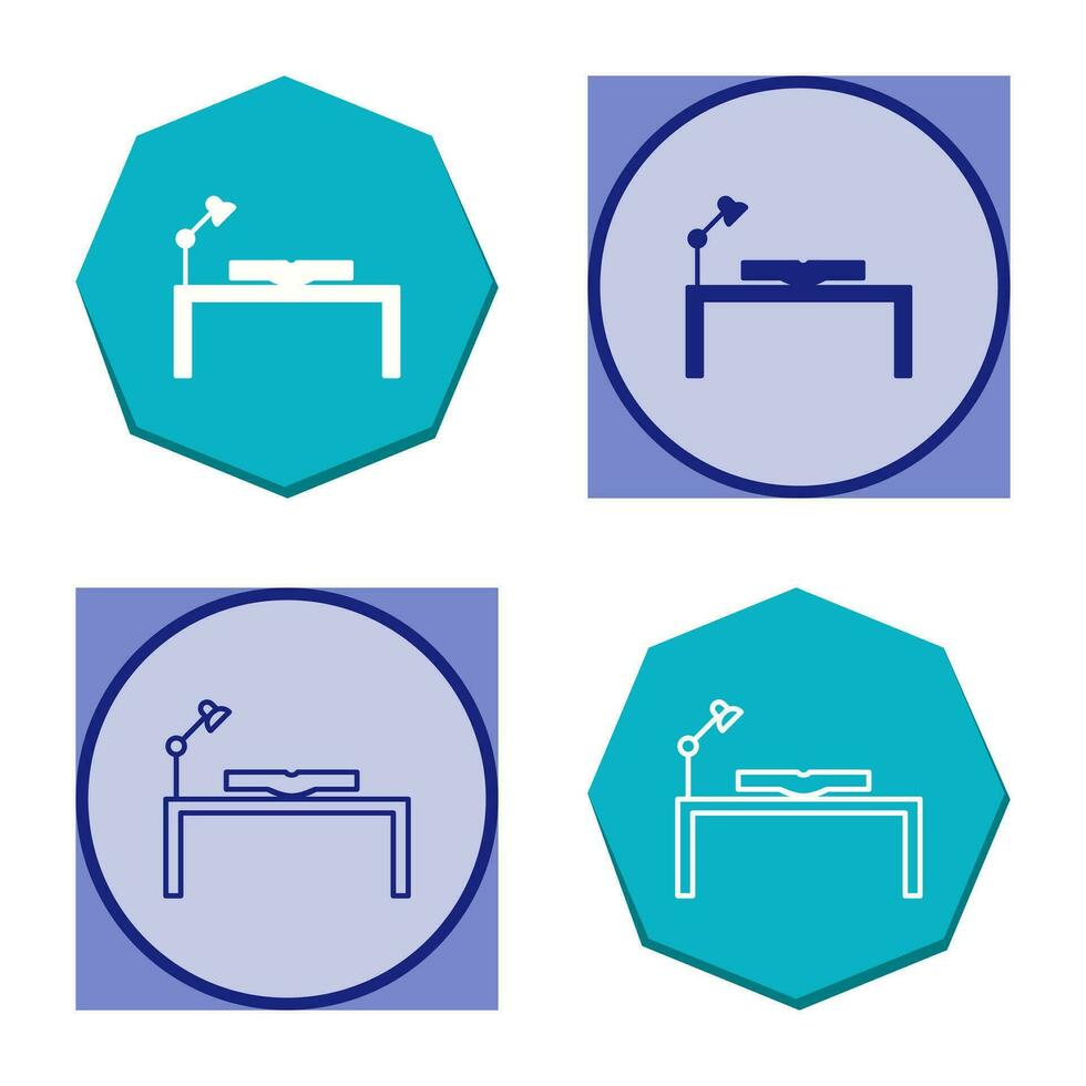 Unique Study Desk Vector Icon