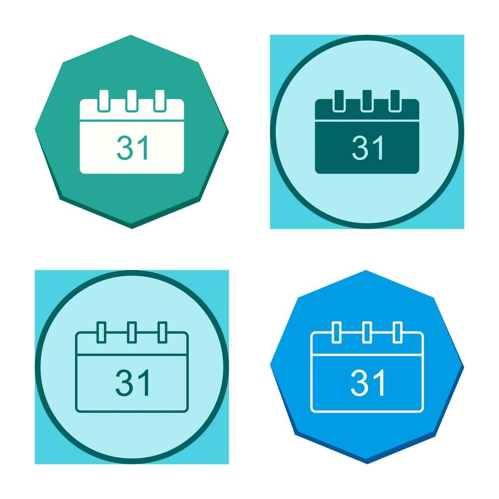 Unique Calendar Vector Icon