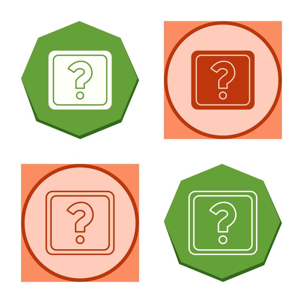 Unique Question Mark Vector Icon