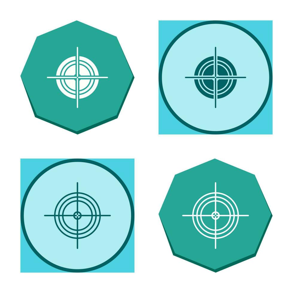 Unique Target Vector Icon